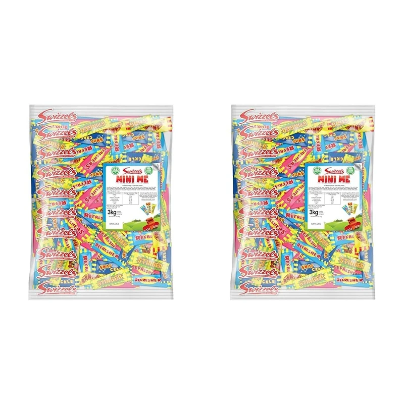 Swizzels Mini Me Sweet Mix, Favourite Chew Sweets, Bulk Bag of Chewy Delicious Sweets 3kg (Pack of 2)