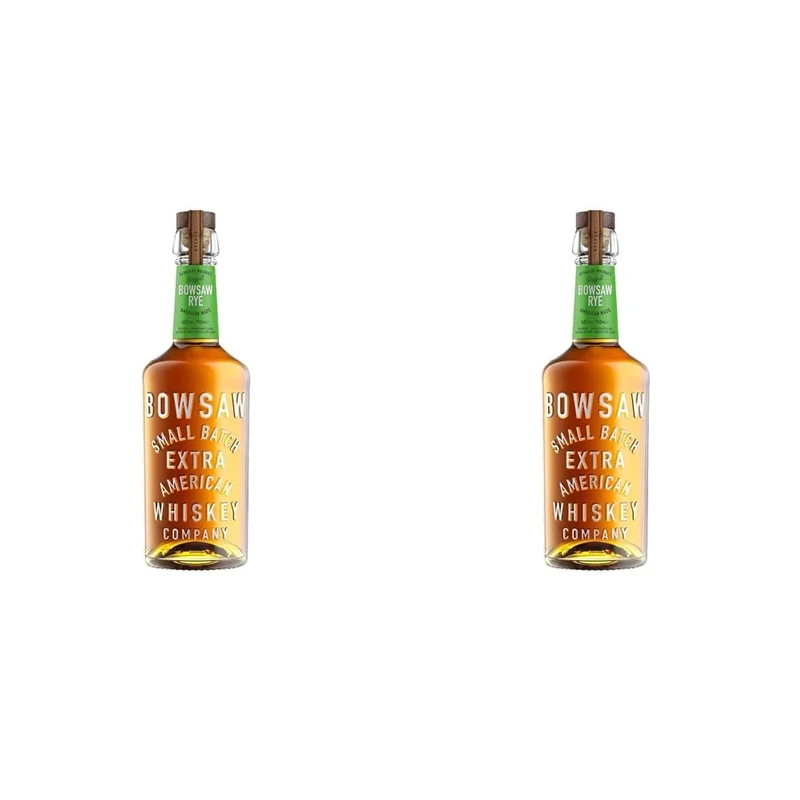 Bowsaw Rye Whiskey | American Made | Small Batch | Double Grain Distilled | Aged in new American oak | 40% ABV | 70cl (Pack of 2)