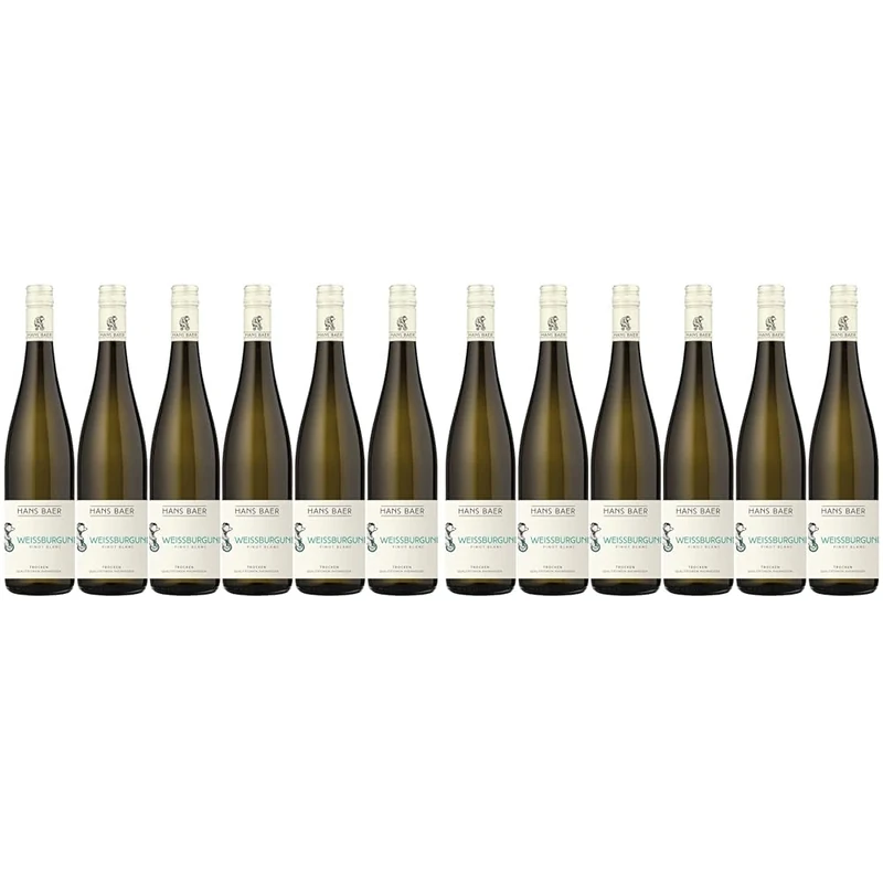 Hans baer - Pinot Blanc - German dry white wine - Rheinhessen, Germany (6 x 0.75 L) (Pack of 2)