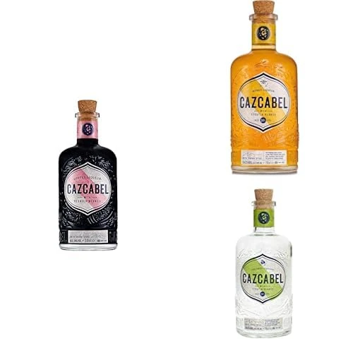 Cazcabel Tequila Liqueur Bundle | Cazcabel Coffee, Honey & Coconut Tequila Liqueur, 70 cl | Flavoured Tequila | Perfect for parties, cocktails & shots