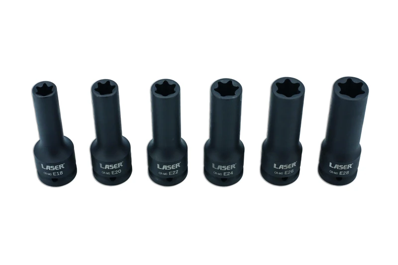 Laser 8940 Deep Impact E-Socket Set 3/4" D 6pc