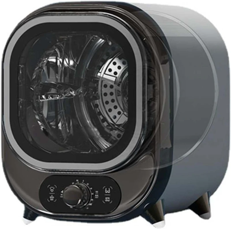 Portable Small Tumble Dryer, 5kg Vented & Condenser Options, Wall Mountable, Mini Spin Dryer, 0.8kg Load Capacity, Compact Countertop Design