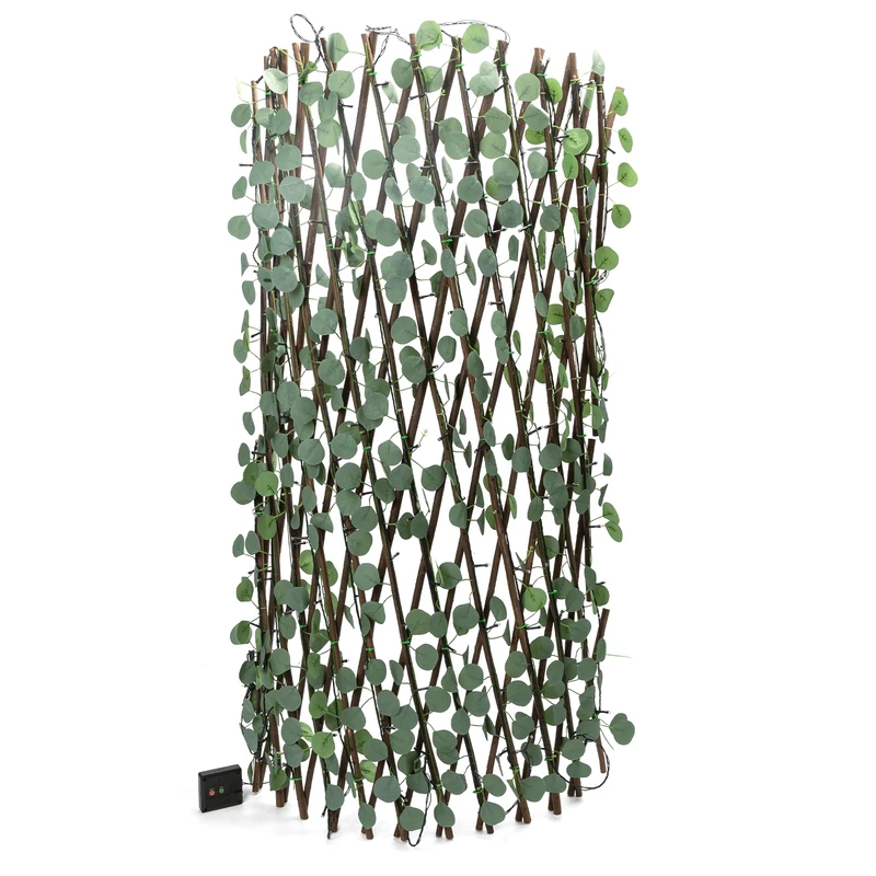Blendend Simulated Solar Plants, Fence, Eucalyptus Leaf 2M+H1.2M 148LED
