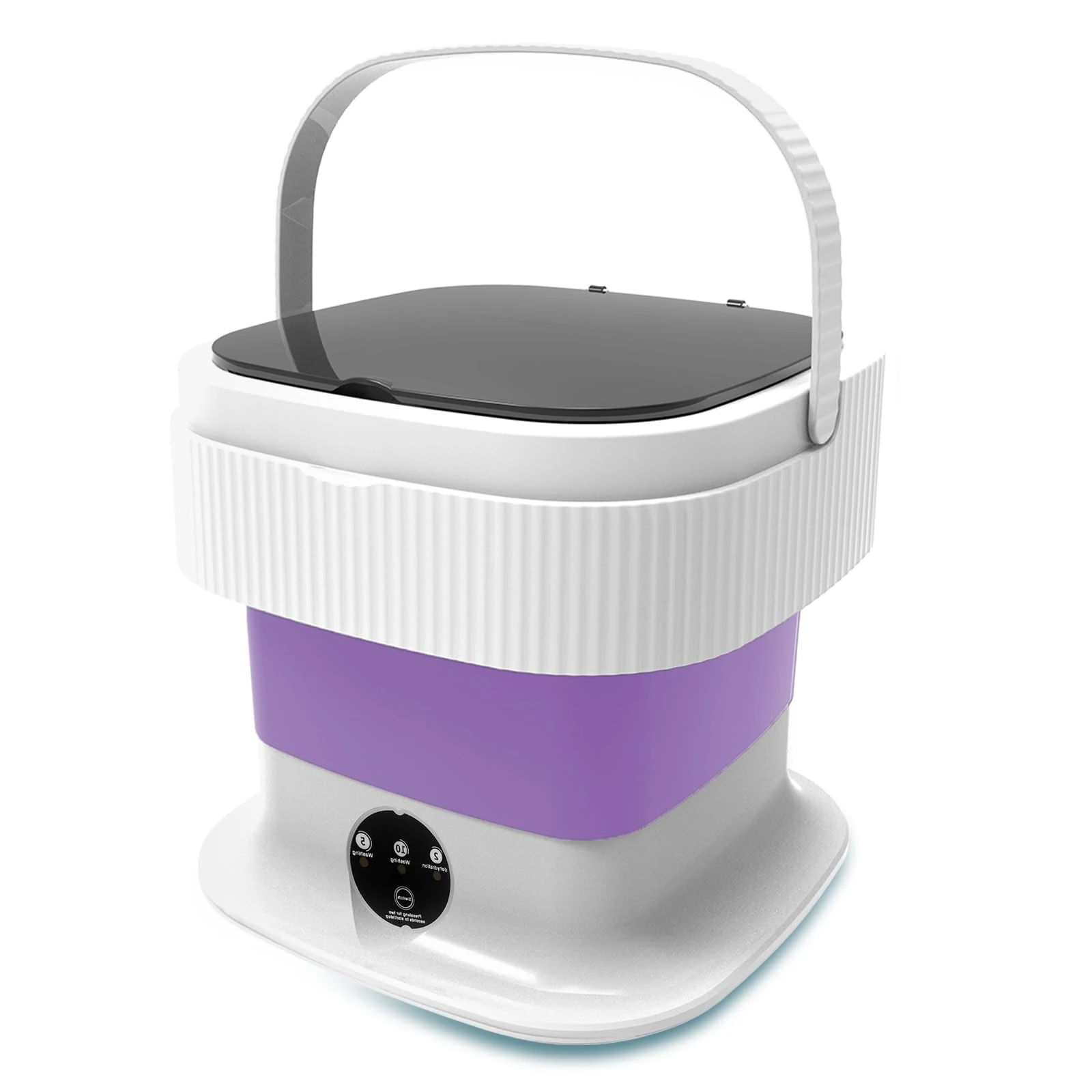 Portable Washing Machine with Spin Dryer, 14L Mini Washing Machine and Dryer, Small Portable Cleaning Underwear, Baby Clothes, Collapsible Camping Dorm, Travel (purple)