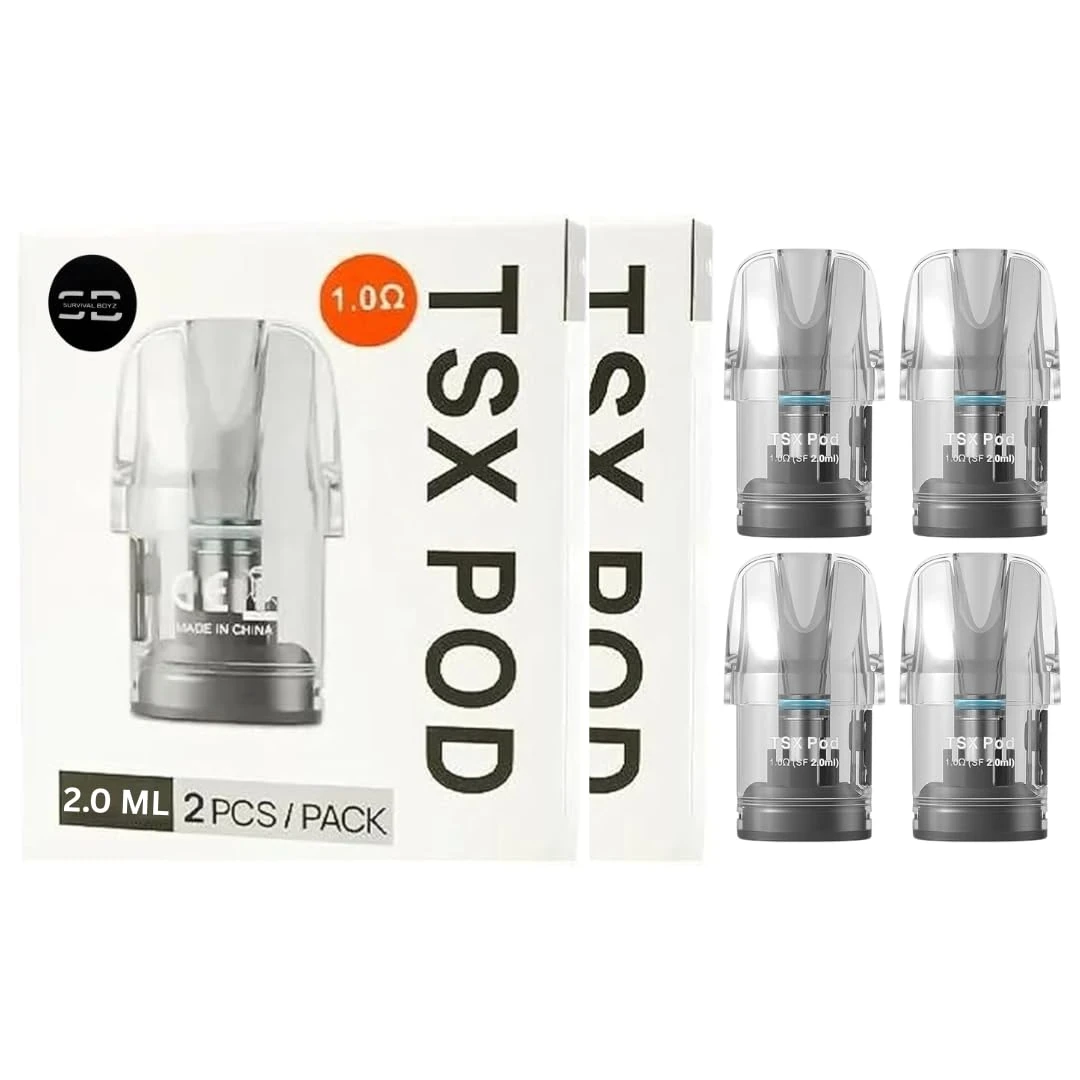 4 x TSX Pod (1.0) for Aspire Cyber S and X - 2 X 2 Packs - No Nicotine (1.0)