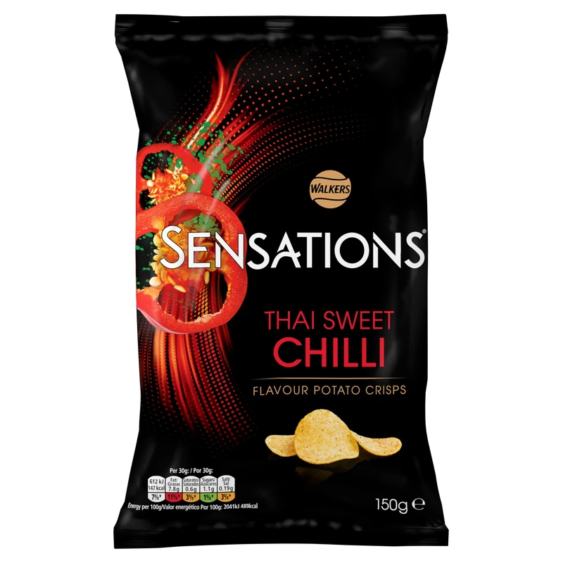 Walkers Sensations Thai Sweet Chilli Sharing Bag Crisps 150g