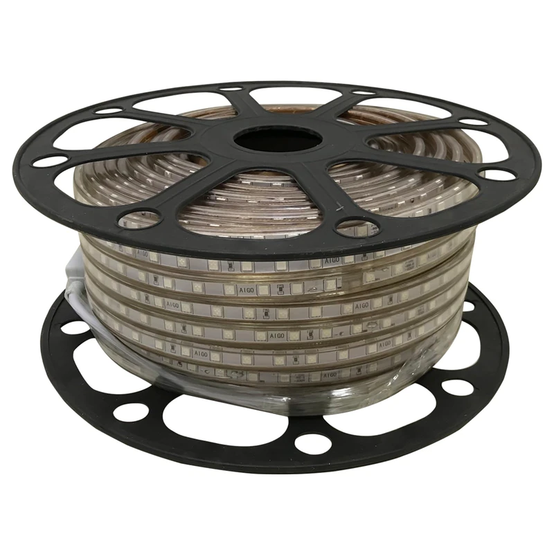 Blendend 50m 10mm high Voltage red LED Strip, Ideal for Decorative Lighting and Outdoor Signage.