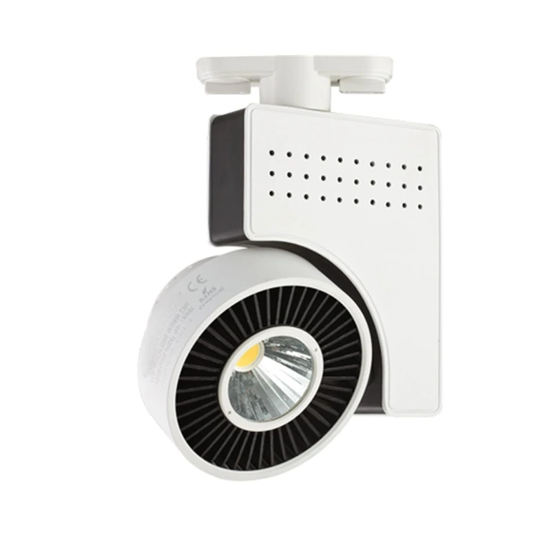 Two-Wire LED Track Spotlight with a Power of 33 W, Ideal for Directional Lighting in Shops, Galleries or Domestic Spaces. Provides Intense and Focused Light. - Image 1