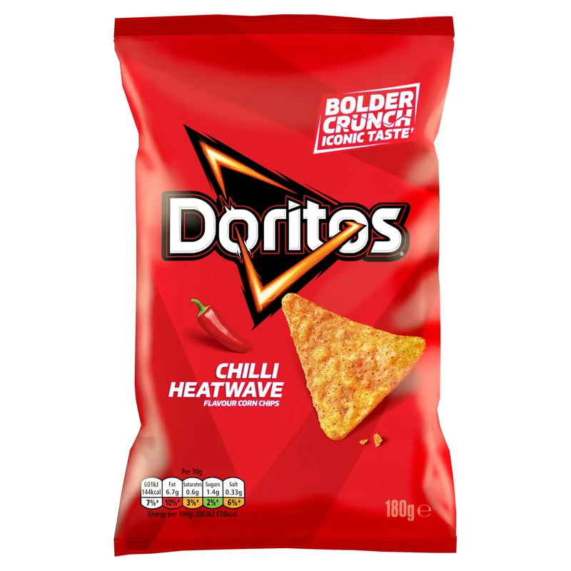 Doritos Chilli Heatwave Tortilla Chips Sharing Bag Crisps 180g