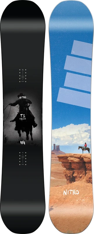 Nitro Snowboards Men's T1 Wide Board ´25, Freestyle Board, Twin, Cam-Out Camber, Park - Image 1