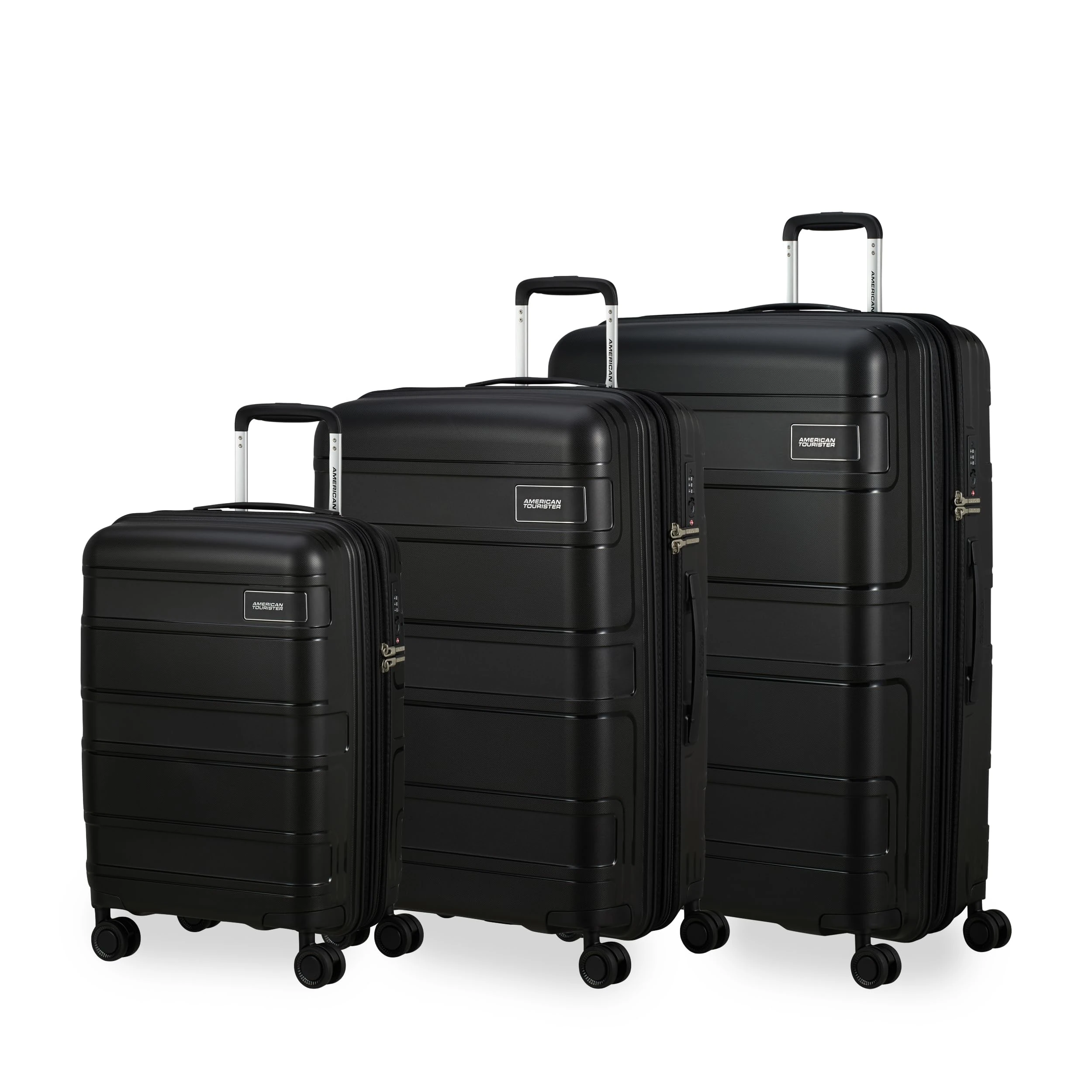 American Tourister Skymax - 3-Piece Suitcase Set, Black (bass Black)