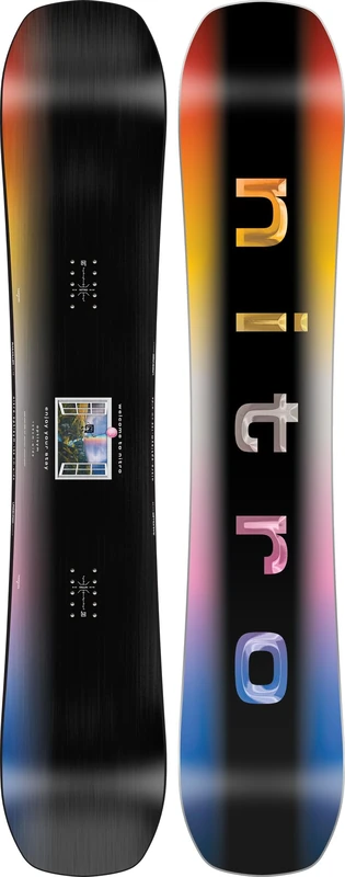 Nitro OPTISYM BRD ´25 Men's Snowboards Freestyle Board, Asym Twin, Cam-Out Camber, Urban, Mid-Wide