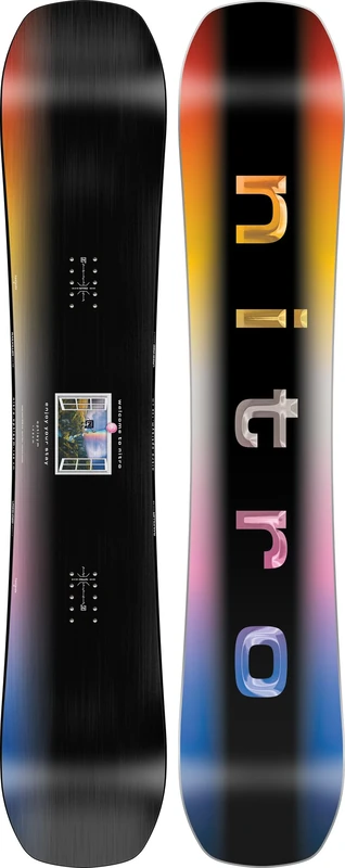 Nitro OPTISYM BRD ´25 Men's Snowboards Freestyle Board, Asym Twin, Cam-Out Camber, Urban, Mid-Wide