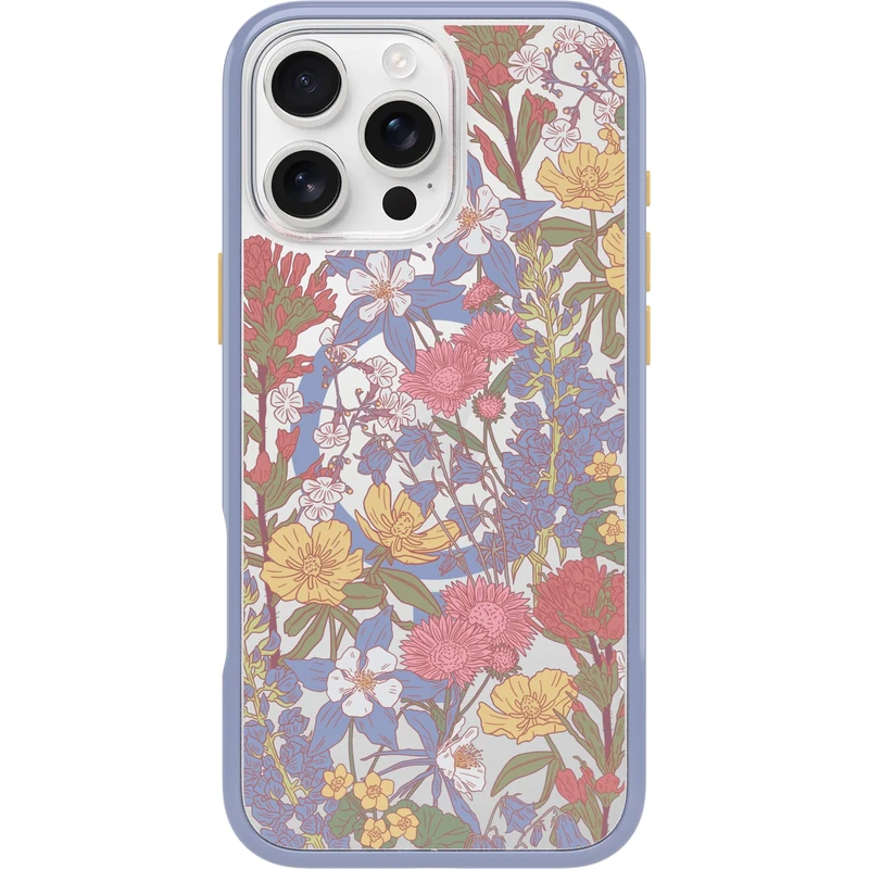 OtterBox iPhone 16 Pro Max Symmetry Series Clear Case - Floral Purple