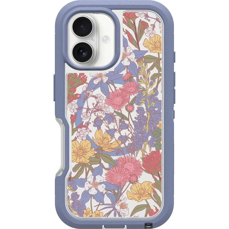 OtterBox iPhone 16 Defender Series XT Clear Case - Floral Purple