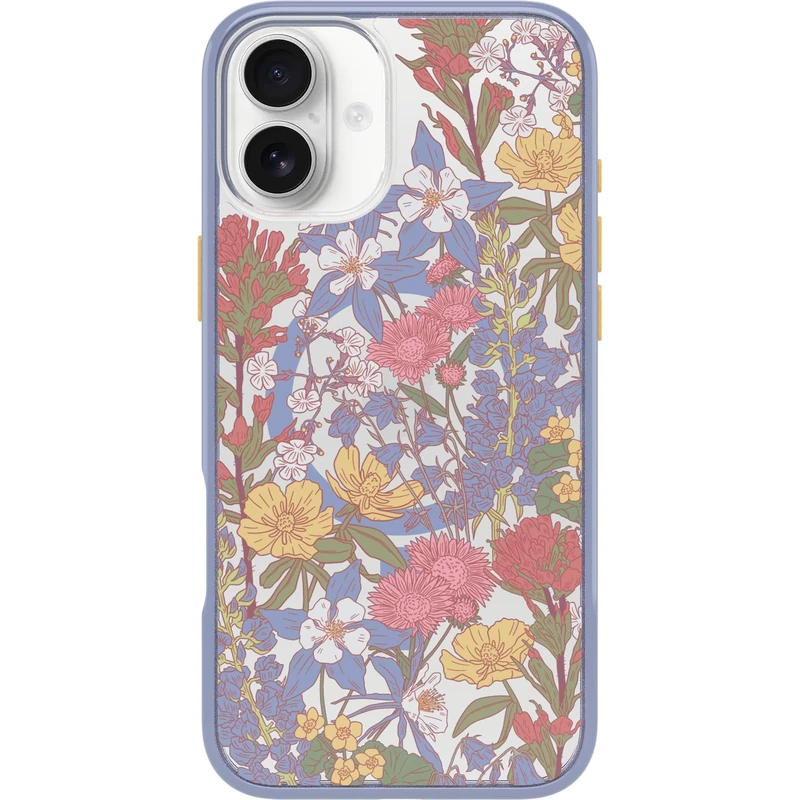 OtterBox iPhone 16 Plus Symmetry Series Clear Case - Floral Purple