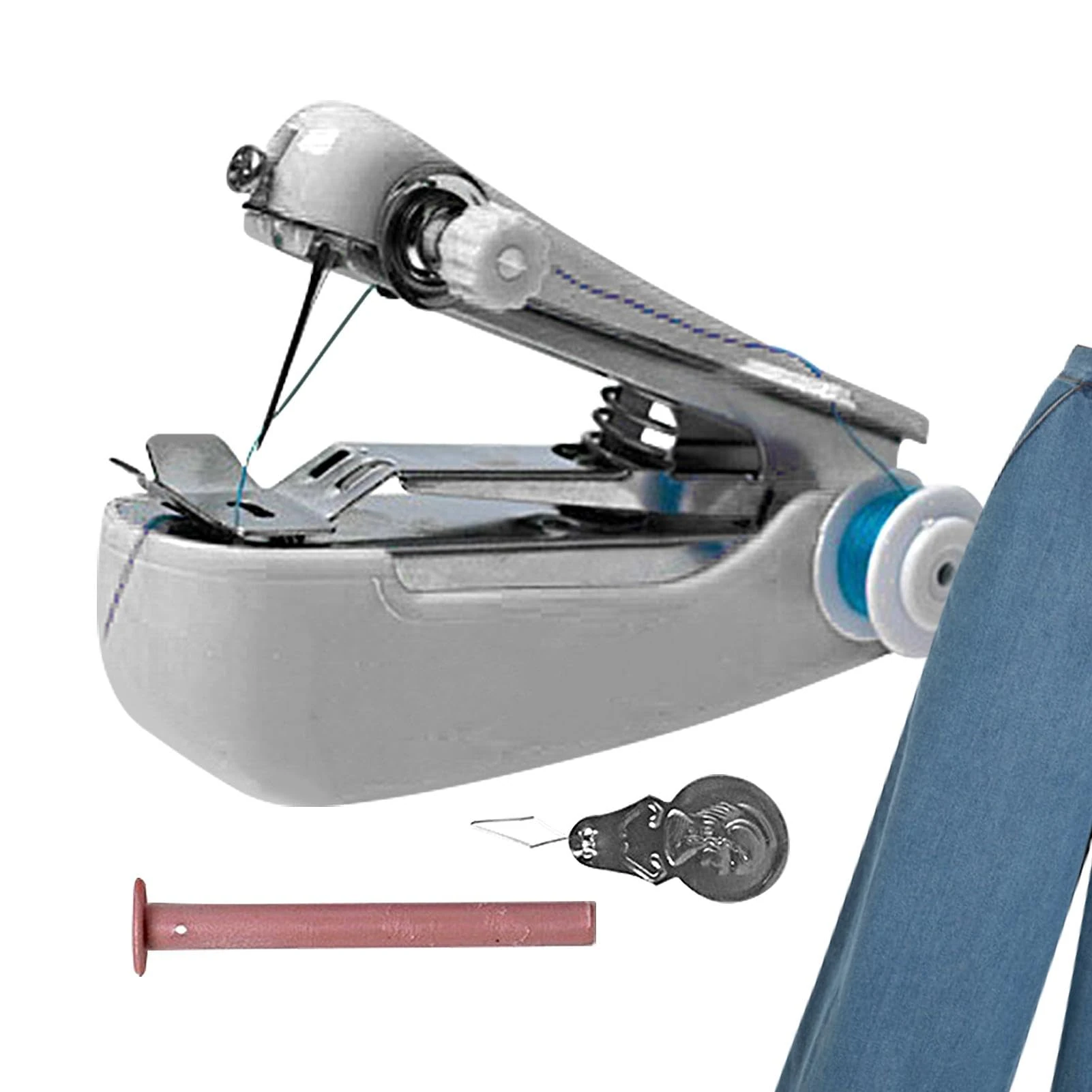 Manual Sewing Device - Manual Sewing Small Machine | Compact Fabric Sewing Machine, Manual Sewing Equipment, Compact Sewing Appliance, Pocket Sewing Buddy, Handheld Fabric Fixer for Cloth Repair