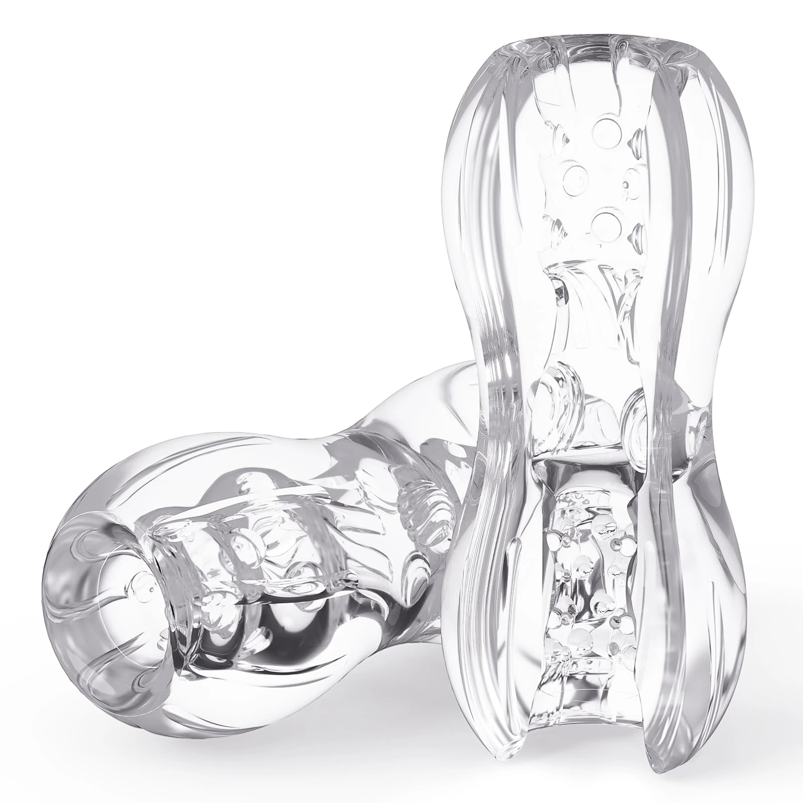 Male Masturbator Sex Toys for Men, Open Ended Pocket Pussy Adult Toys Sex Toys4mens UK, Portable Male Stroker Toy for Blowjob, Fake Pussy Male Sex Toy Penis Masterbator Masterbater Transparent