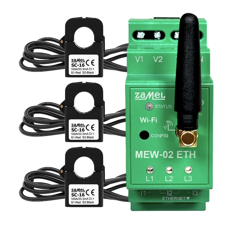 WI-FI 3F+N Power Monitoring MEW-02 ETH/SC-16