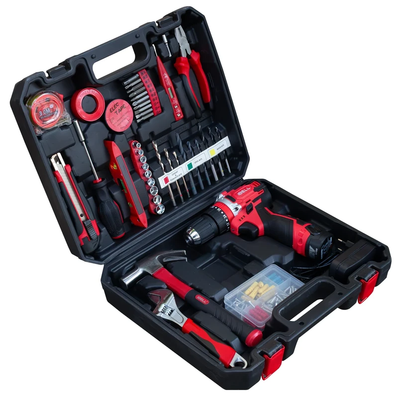 IBELL CT12-30 Tool kit with Cordless Impact drill machine & 101 Home Essential Tools/Accessories