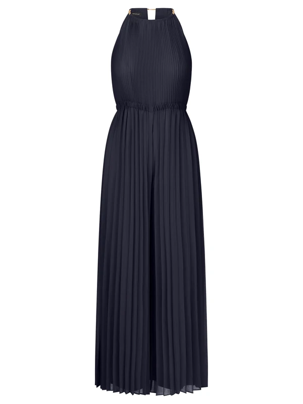 APART Fashion Women's Plisseeoverall Pleated Overalls, Midnight Blue, Standard Size - Image 1