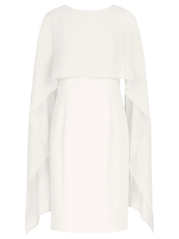 APART Fashion Women's Apart Kleid mit Chiffonstola aus Einer Leicht Cocktail Dress, Cream, 8