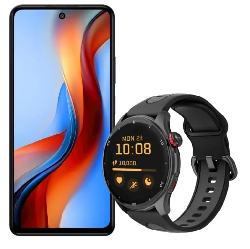 Set of Two Smartphone Devices MyPhone N23 Plus 5G + Smartwatch MyPhone Watch Adventure, Smartphone 5000mAh, NFC, 8GB RAM, Dual SIM, Fingerprint Reader, Smartwatch with GPS, AMOLED