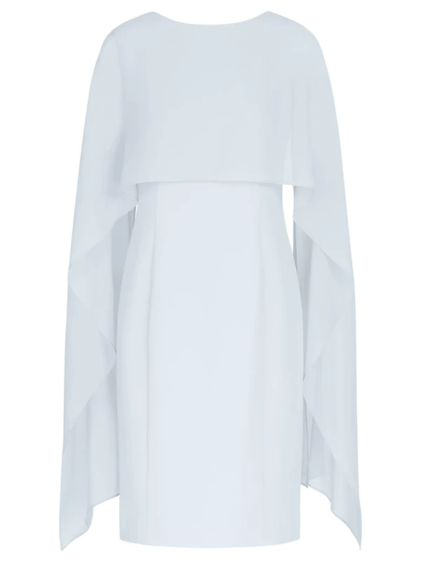 APART Fashion Women's Kleid mit Chiffonstola Cocktail Dress, lightblue, 20