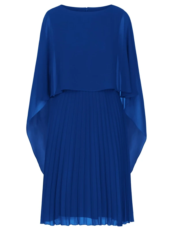 APART Fashion Women's Cocktailkleid mit Chiffoncape Cocktail Dress, Royal Blue, 14