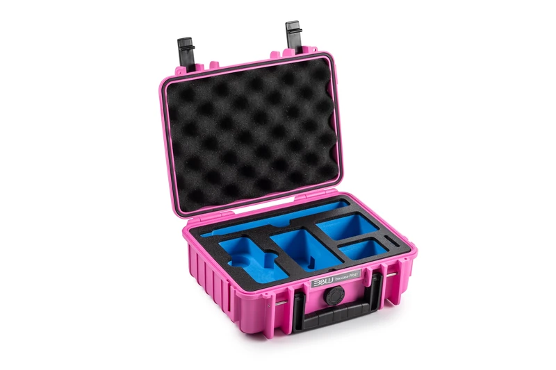 B&W International B&W Outdoor Transport Case for Insta360 X4 - Type 1000 Pink - Waterproof according to IP67 Certification, Dust-Proof, Shatterproof and Indestructible, Pink, 27 x 22 x 11 cm, Insta360