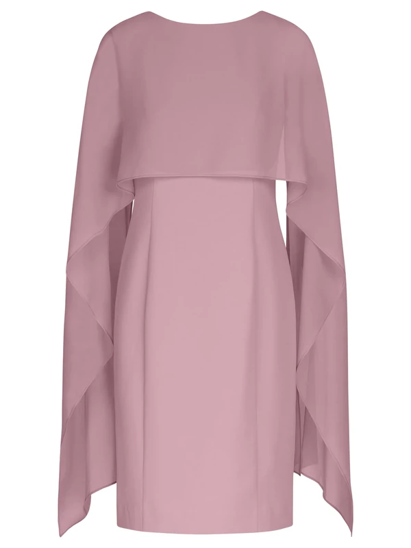 APART Fashion Women's Apart Kleid mit Chiffonstola aus Einer Leicht Cocktail Dress, Mauve, 14