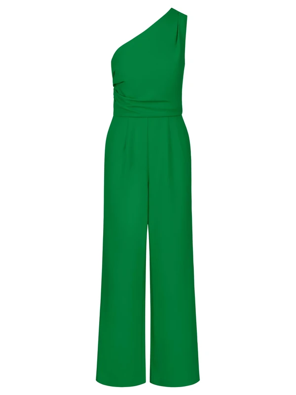 APART Fashion Women's Overall One-Shoulder Jumpsuit, Green, 34 (EU)