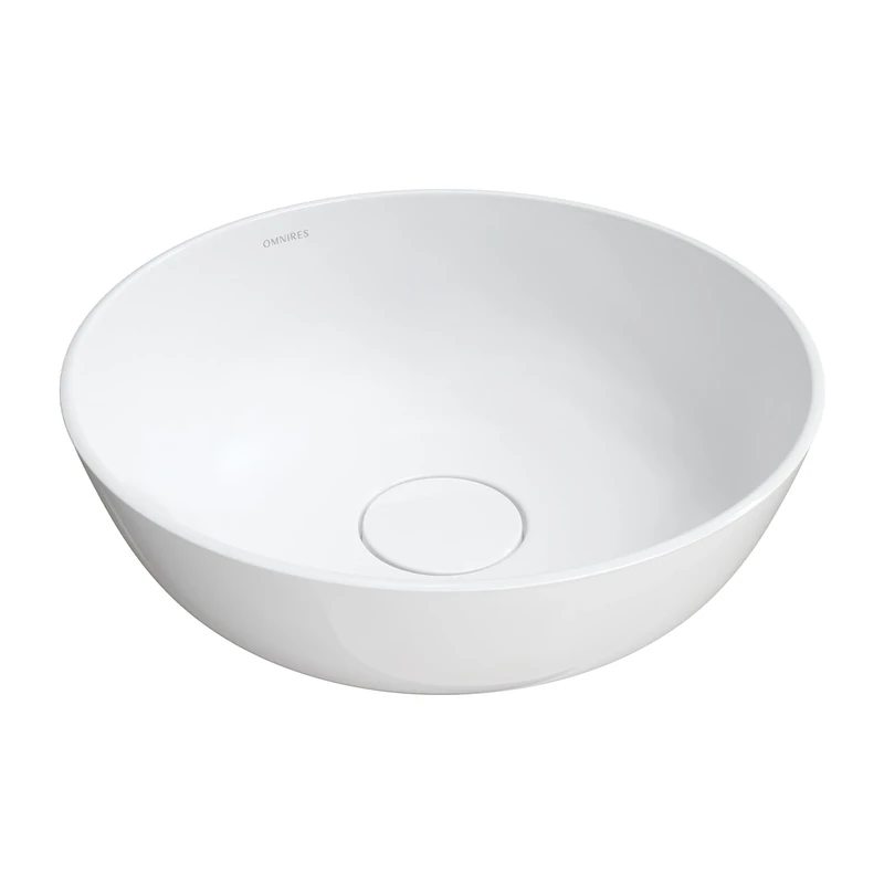 Omnires SILKR400BM White Bathroom Sink Made of Composite Silk M matt-SILKR400BM