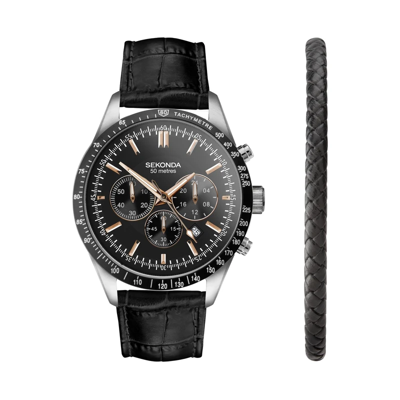 Sekonda Velocity Gift Set Men’s 45mm Quartz Watch with Analogue Display - Image 1