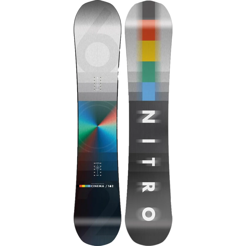 Nitro Snowboards Men's Cinema BRD '25 All-Mountain Board, Directional Twin, Gullwing Rocker, All-Terrain, Progressive Width
