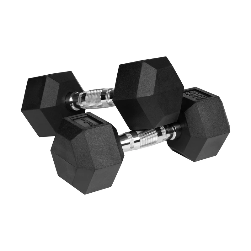 Rebel Dumbbell Cast Iron Rubber Plated HEX 2x8 kg RBA-2325-08
