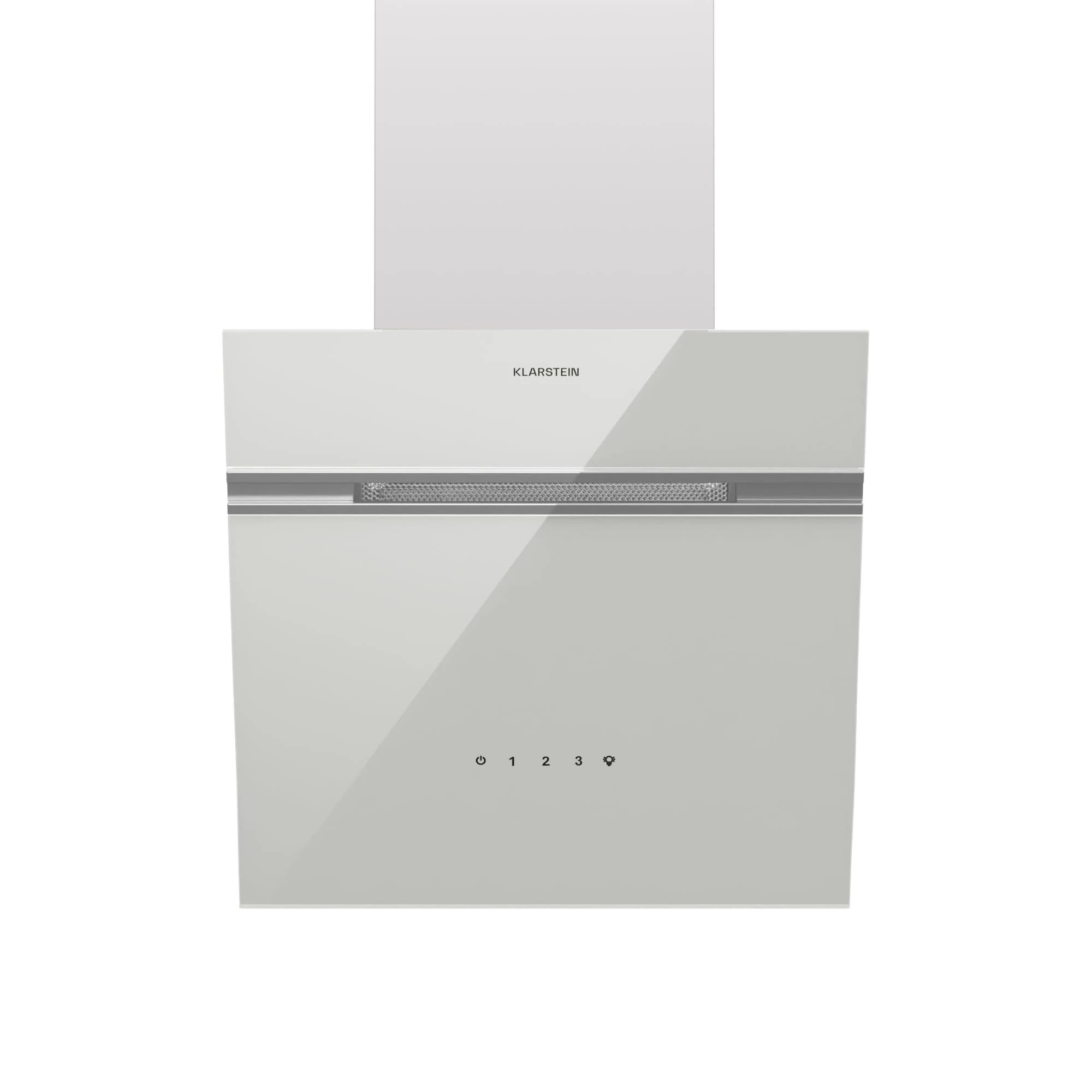 Klarstein Alina Cooker Hood - 570 m³/h Extractor, Touch Control, A Energy Efficiency, LED Lighting, Quiet 54 dB, Exhaust & Recirculation, 39.8x114x37.6 cm, White