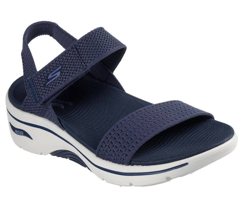 Skechers Women's Go Walk Arch Fit 2.0 Sandal Annie Sandals, Navy Textile, 8 UK