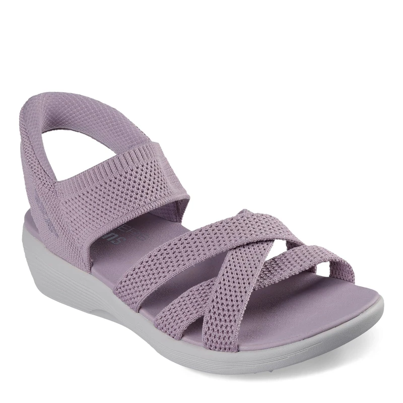Skechers Women's Arya Cooling Off Sandals, Lavender Knit, 6 UK