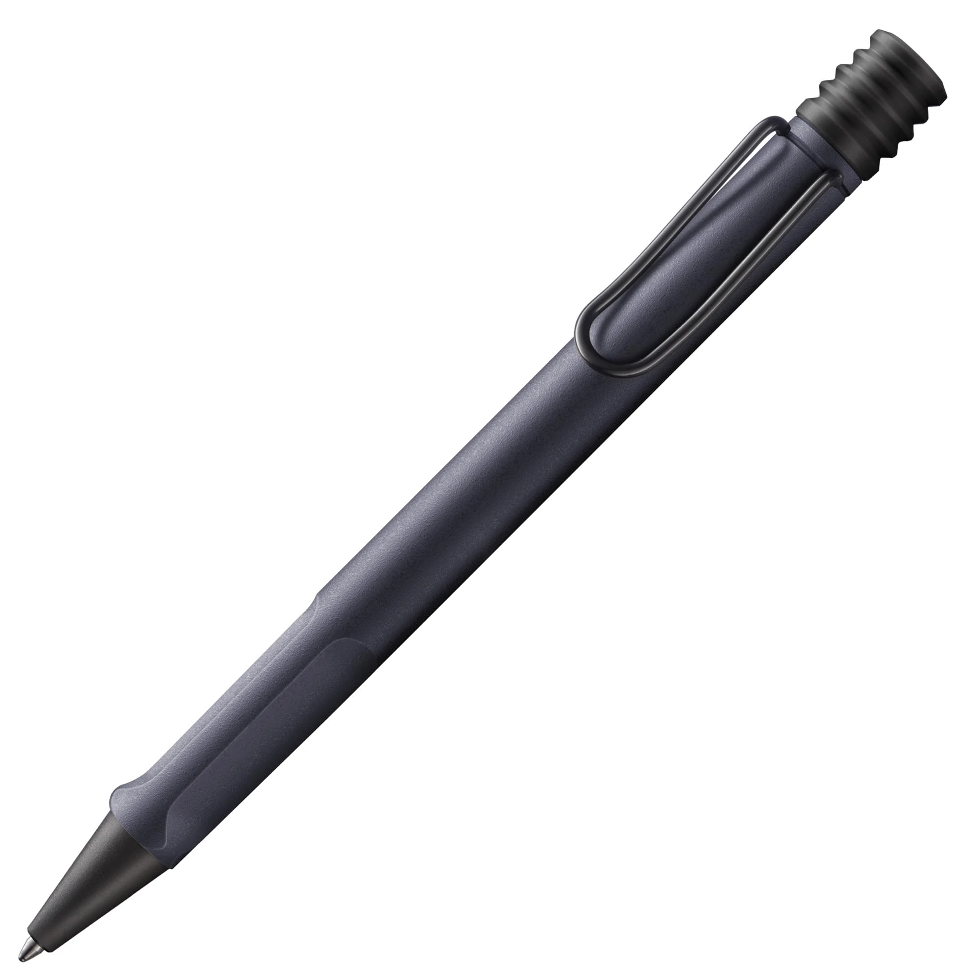 Lamy safari steel black - Ballpoint Pen with ergonomic grip & line width M - for pleasant long writing - made of robust ASA plastic – including large capacity refill M 16 in black