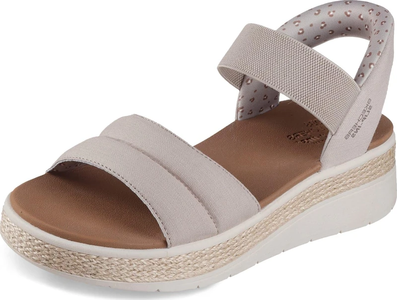 Skechers Women's Bobs Sun Ray Sandals, Taupe Textile, 7 UK