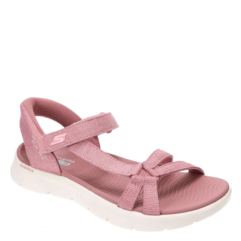 Skechers Women's Go Walk Flex Sandal Illuminate Sandals, Mauve Textile, 4 UK