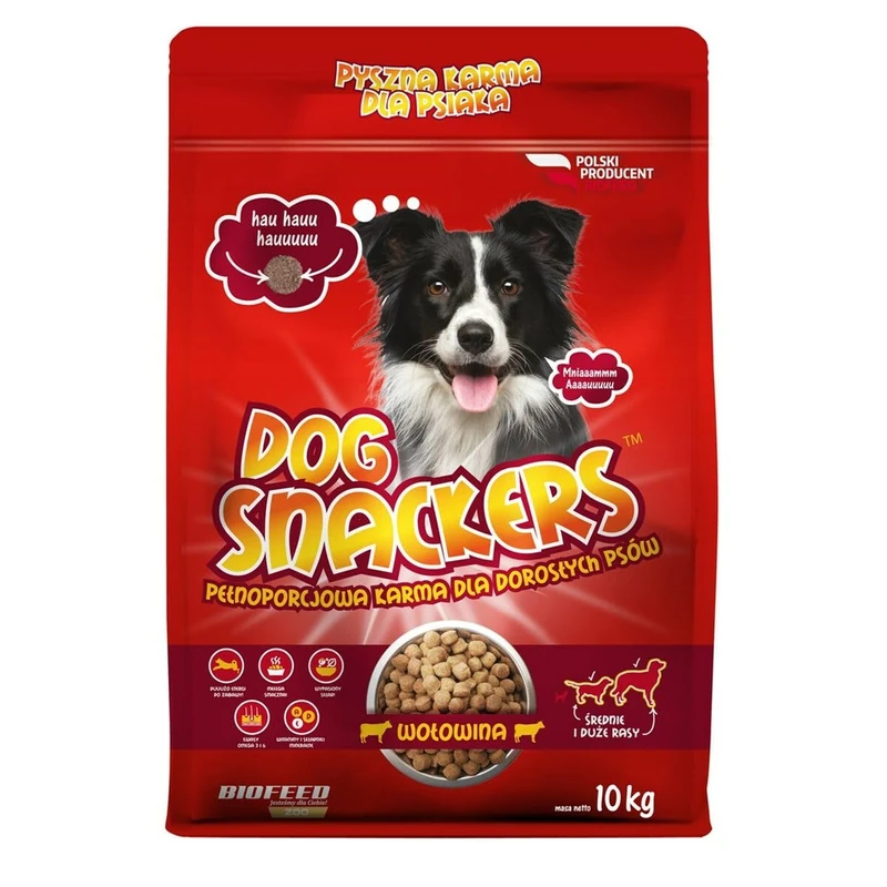 Biofeed Dog Snackers Adult Medium & Large Beef Beef 10 kg