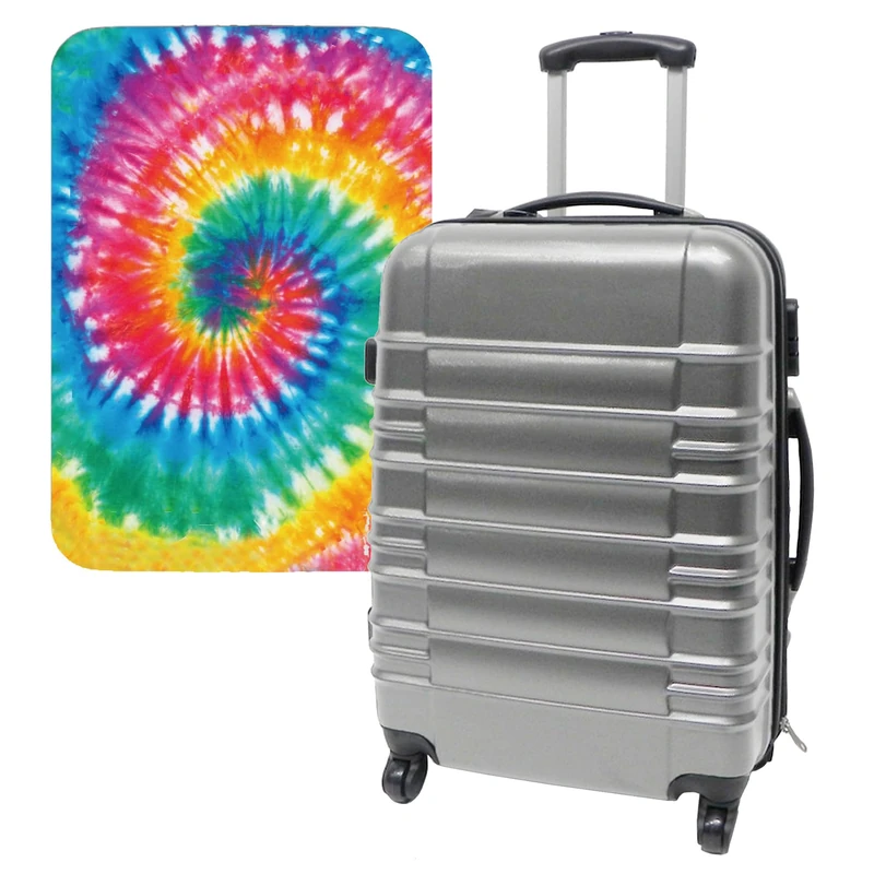 WELL HOME MOBILIARIO & DECORACIÓN Suitcase Set 64x45x28cm with Protective Cover'Fluor', Multicoloured, Suitcases with 4 Wheels and Protective Case