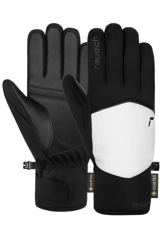 Reusch Amira Gore-Tex Warm, Waterproof, Windproof and Breathable Winter Gloves, Finger Gloves, Snow Gloves, Ski Gloves with Goatskin for Women