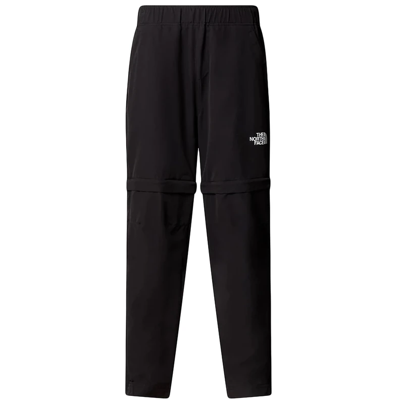 The North Face Boy's Exploration Convertible Hiking Pants, TNF Black, 7-8 Years
