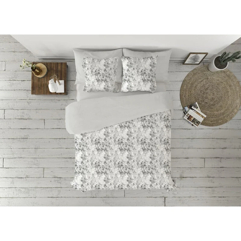 Pierre Cardin Lucia Grey 2 Piece Duvet Cover Set for 90cm Bed Multi-Coloured - Image 1