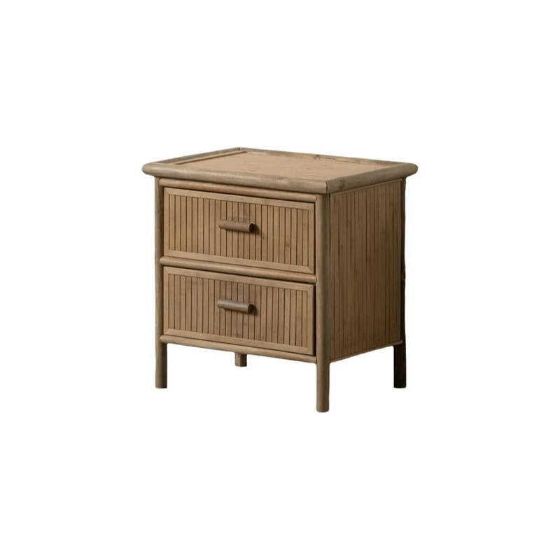 BigBuy Home Natural Bamboo Bedside Table 48 x 36 x 49 cm - Image 1