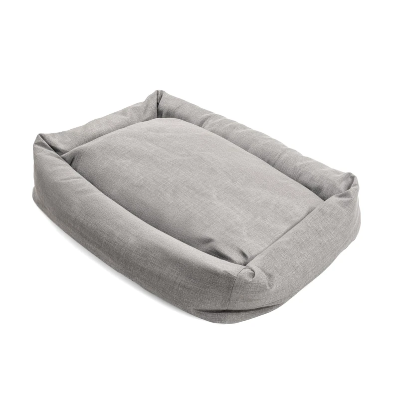 Record - Single Design Cotton Dog and Cat Bed for Dogs and Cats. Quick drying soft and cozy. Rectangular cushion for dogs and cats |S - 60 x 45 x 17h, Grey
