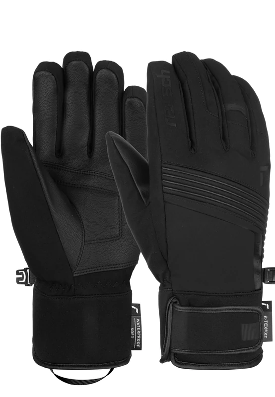Reusch Louis R-TEX® XT warm, waterproof, windproof and breathable unisex winter gloves, finger gloves, snow gloves, ski gloves for men and women, black, 9.5